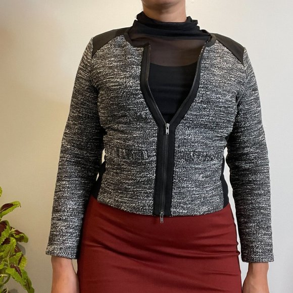 Sarah Pacini Sheer Mock Neck Long Sleeve -S- - Picture 7 of 7